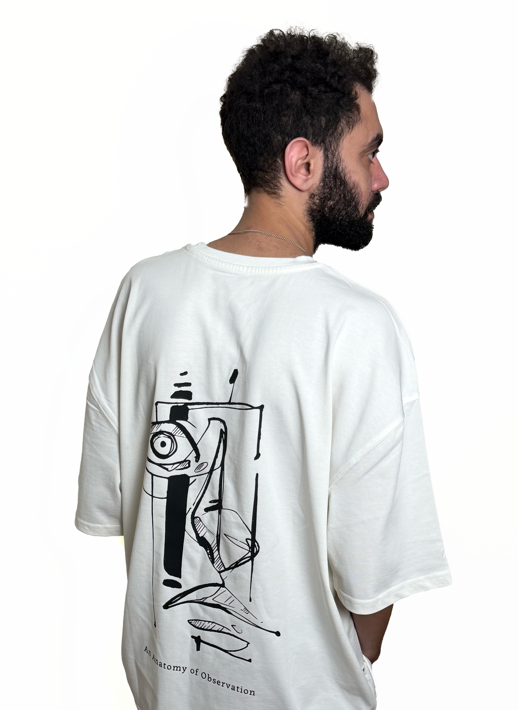 The observer - Unisex oversized white tee